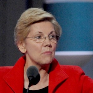Elizabeth Warren au Premier jour de la Convention Nationale Démocrate à Philadelphie. Le 25 juillet 2016