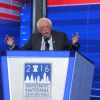 Bernie Sanders  au Premier jour de la Convention Nationale Démocrate à Philadelphie. Le 25 juillet 2016