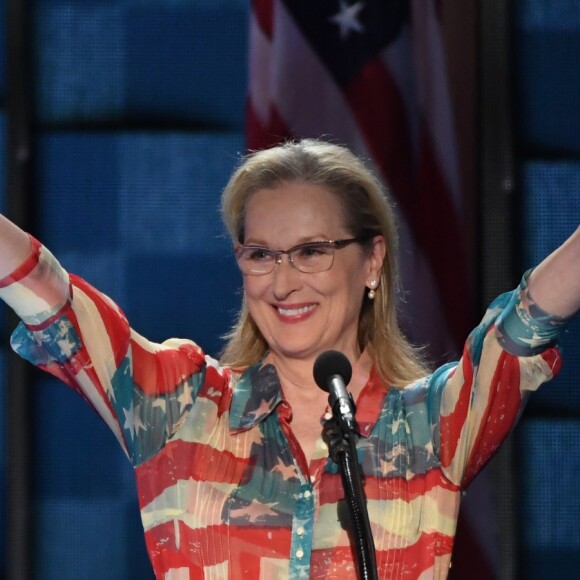 Meryl Streep au Premier jour de la Convention Nationale Démocrate à Philadelphie. Le 25 juillet 2016