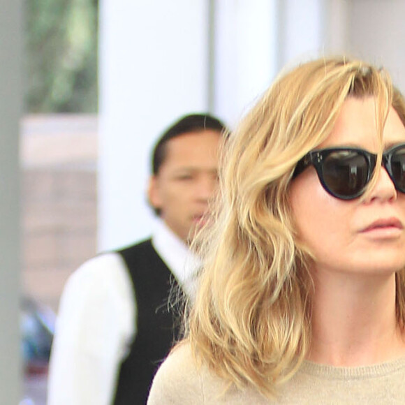 Ellen Pompeo et son mari Chris Ivery sont allés déjeuner au restaurant E Baldi à Beverly Hills, le 8 juin 2016