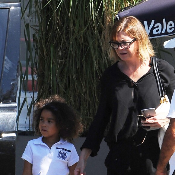 Ellen Pompeo et sa fille Stella à Studio City Los Angeles, le 25 septembre 2015