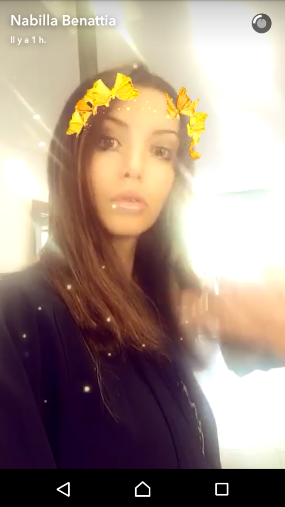 Nabilla Benattia dévoile son passage chez le coiffeur, sur Snapchat, mercredi 27 juillet 2016
