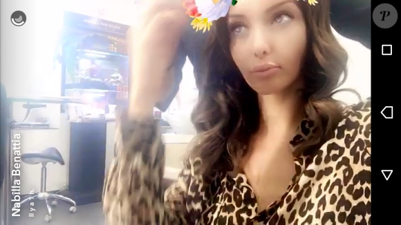Nabilla Benattia affiche une nouvelle coupe de cheveux, sur Snapchat, mercredi 27 juillet 2016