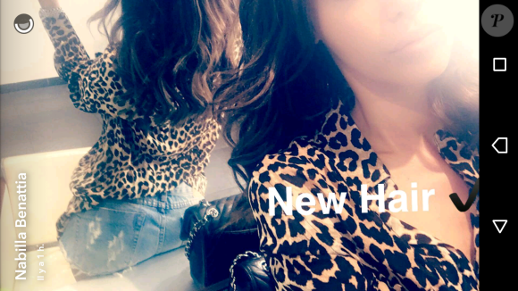 Nabilla Benattia et ses nouveaux cheveux, sur Snapchat, mercredi 27 juillet 2016