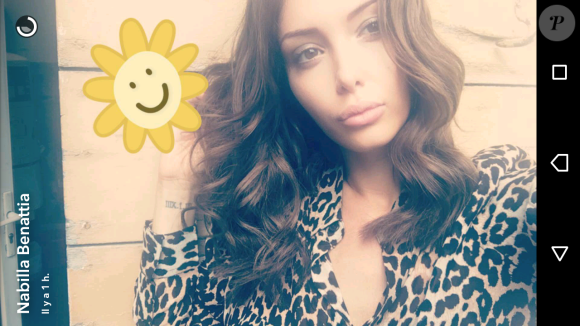 Nabilla Benattia heureuse sur Snapchat, mercredi 27 juillet 2016