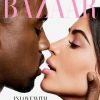 Kanye West et Kim Kardashian en couverture du magazine Harper's Bazaar. Numéro de septembre 2016.