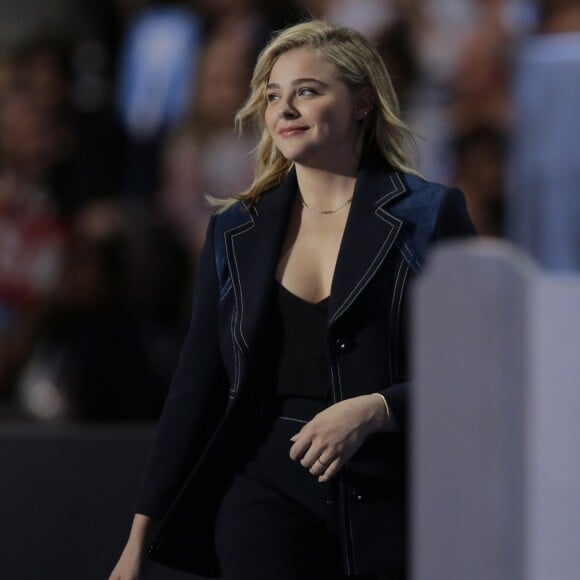 Chloe Grace Moretz à la convention nationale du Parti démocrate à Philadelphie, le 28 juillet 2016.