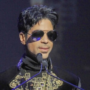 Rétro - Le chanteur Prince annonce sa nouvelle tournée ''Welcome 2 America'' lors d'une conférence au Apollo Theater à New York le 14 octobre 2010.