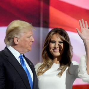Donald Trump et sa femme Melania Trump lors du 1er jour de la convention républicaine à Cleveland, le 18 juillet 2016