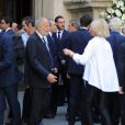 Pierre Casiraghi et le cortège aux obsèques de Marta Marzotto en l'église Sant'Angelo à Milan le 1er août 2016