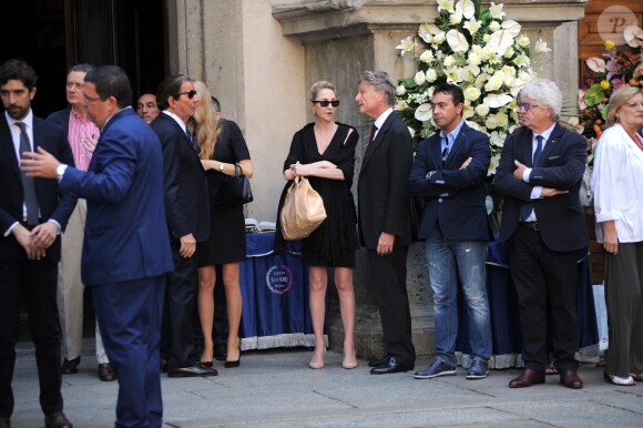 Paola Marzotto au sein du cortège aux obsèques de sa mère Marta Marzotto en l'église Sant'Angelo à Milan le 1er août 2016