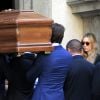 Beatrice Borromeo en deuil aux obsèques de sa grand-mère bien-aimée Marta Marzotto en l'église Sant'Angelo à Milan le 1er août 2016