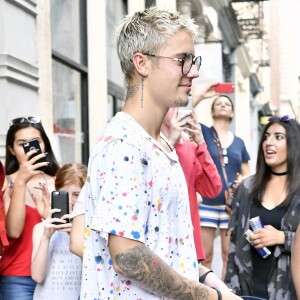 Justin Bieber à la sortie du spa Aire Ancient Baths à New York, le 19 juillet 2016.