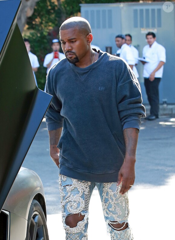 Kim Kardashian et son mari Kanye West sont allés déjeuner au restaurant Ysabel à West Hollywood, le 31 juillet 2016