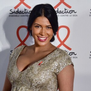 Ayem Nour enceinte - Soirée de lancement du Sidaction 2016 au Musée du Quai Branly à Paris le 7 mars 2016. © Giancarlo Gorassini/Bestimage