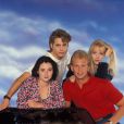 Jason Priestly, Shannen Doherty, Ian Ziering, Jennie Garth en promo pour la série  "Beverly Hills 90210" en 1993