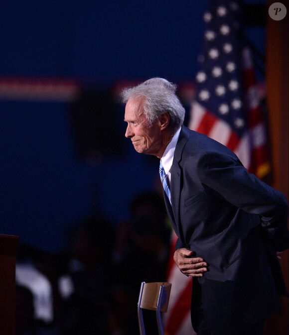 Clint Eastwood lors de son discours à la Convention nationale républicaine à Tampa, le 30 août 2012.