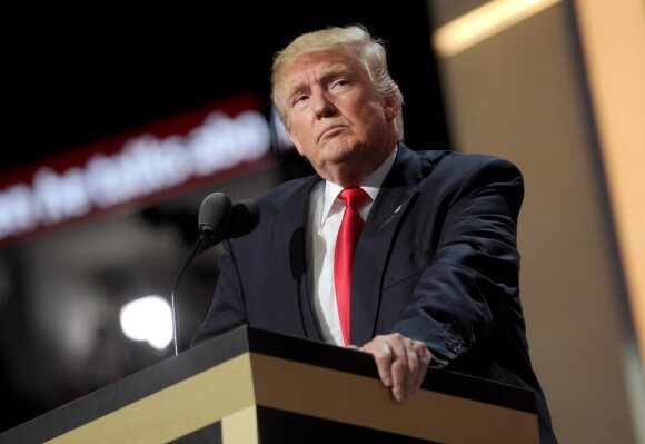 Donald Trump lors du 4ème jour de la convention Républicaine à Cleveland, le 21 juillet 2016.