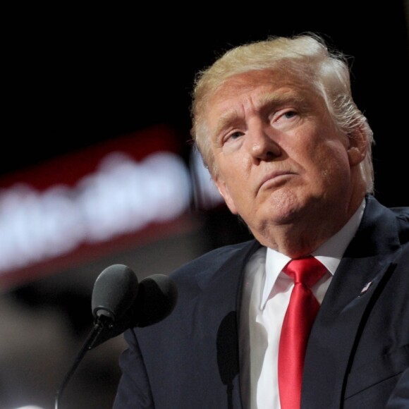 Donald Trump lors du 4ème jour de la convention Républicaine à Cleveland, le 21 juillet 2016.