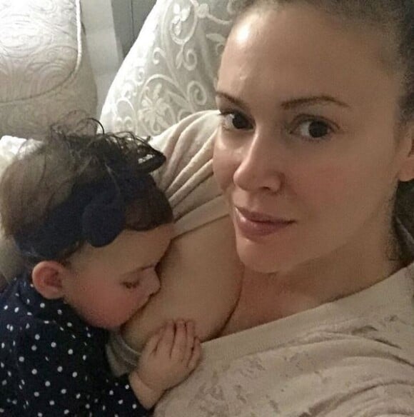 Alyssa Milano a dévoilé cette photo sur son compte Instagram. Ici avec sa fille.