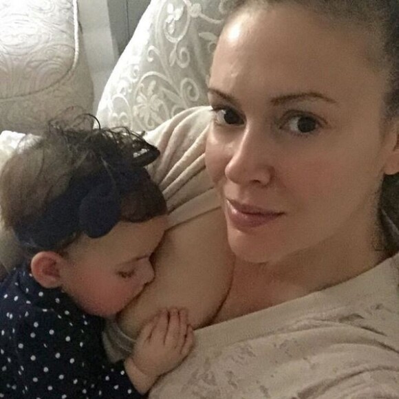 Alyssa Milano a dévoilé cette photo sur son compte Instagram. Ici avec sa fille.