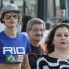 Alessandra Ambrosio et sa fille Anja à Rio de Janeiro, le 6 août 2016.