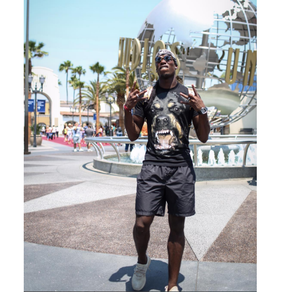 Paul Pogba au parc Universal Studios lors de ses vacances aux Etats-Unis, été 2016, photo Instagram.