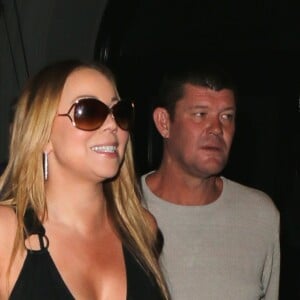 Exclusif - Mariah Carey et James Packer quittent le restaurant Craig à West Hollywood le 7 août 2016. © CPA /Bestimage