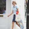 Exclusif - Donna Air, la compagne de James Middleton, dans la rue avec ses courses au lendemain de son 37e anniversaire, à Londres le 3 août 2016.