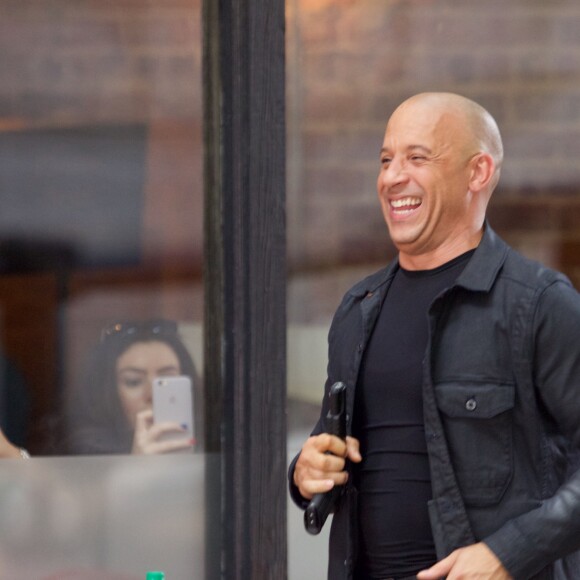 Vin Diesel sur le tournage de "Fast & Furious 8" à Atlanta, le 12 juillet 2016.