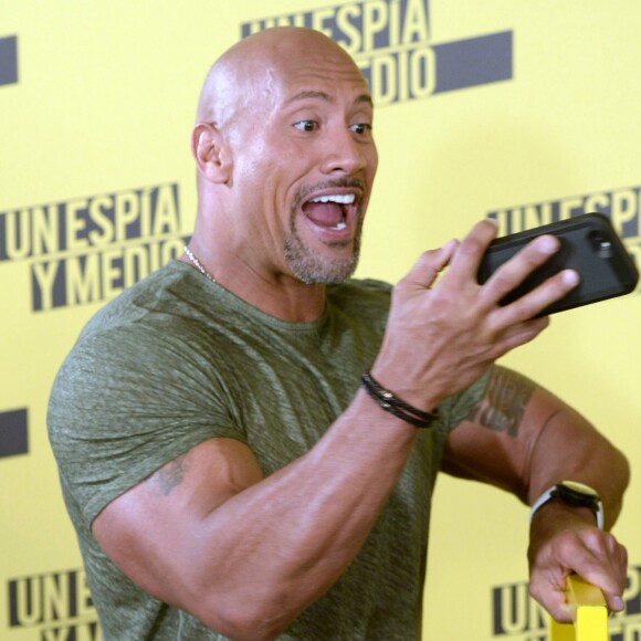 Dwayne Johnson - Photocall du film "Central Intelligence" à Madrid. Le 7 juin 2016
