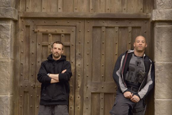 Mathieu Kassovitz et Vin Diesel sur le tournage du film "Babylon A.D." en 2008