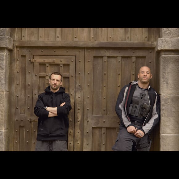 Mathieu Kassovitz et Vin Diesel sur le tournage du film "Babylon A.D." en 2008