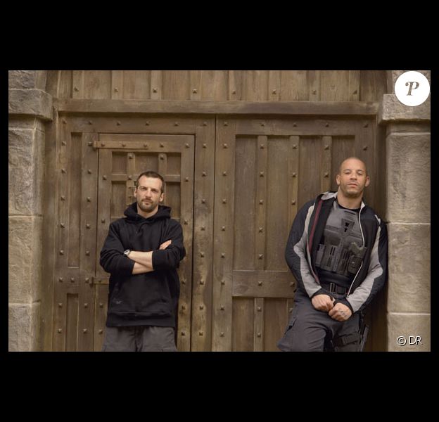 Mathieu Kassovitz et Vin Diesel sur le tournage du film "Babylon A.D." en 2008