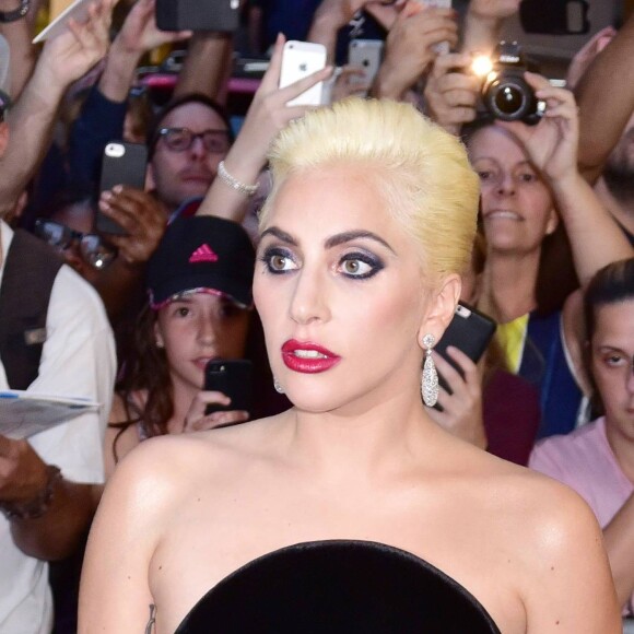 Lady Gaga arrive à la soirée des 90 ans de Tony Bennett au Rainbow Room à New York, le 3 août 2016.