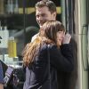 Dakota Johnson et Jamie Dornan sur le tournage de "Fifty Shades Darker" à Vancouver, le 4 avril 2016