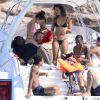 Exclusif - David Guetta et sa compagne Jessica Ledon en vacances à Ibiza, le 28 juillet 2016