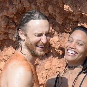 Exclusif - David Guetta et sa compagne Jessica Ledon en vacances à Ibiza, le 28 juillet 2016