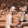 Exclusif - David Guetta et sa compagne Jessica Ledon en vacances à Ibiza, le 28 juillet 2016