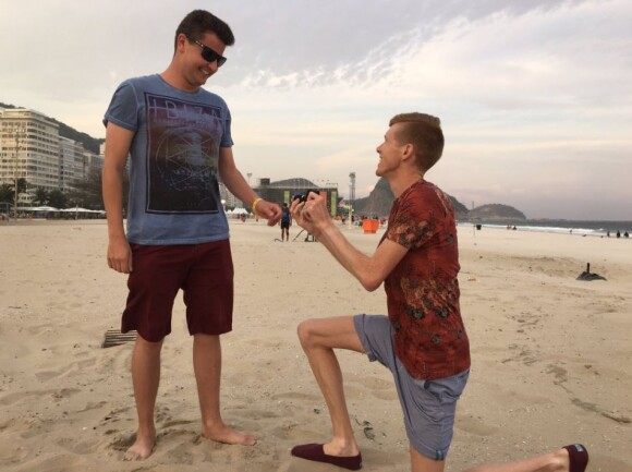 Tom Bosworth a demandé son chéri Harry Dineley en mariage, à Rio, le 15 août 2016