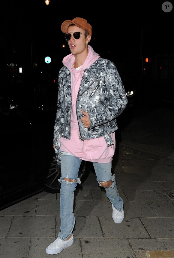 Justin Bieber et Bronte Blampied au club Tape à Londres le 21 août 2016