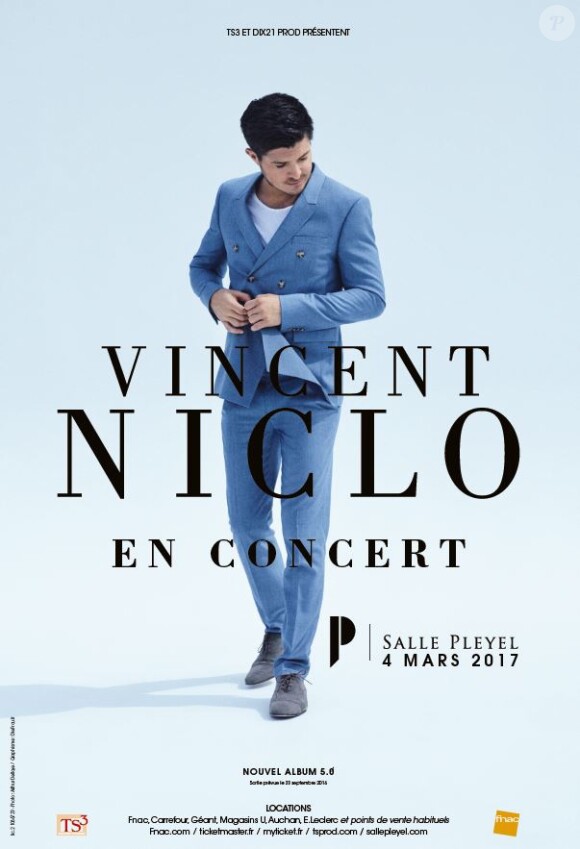 Vincent Niclo sera en concert le 4 mars 2017 à la Salle Pleyel à Paris