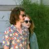 Exclusif - Emma Stone et son compagnon Andrew Garfield sortent déjeuner ensemble à Los Angeles le 30 août 2015.