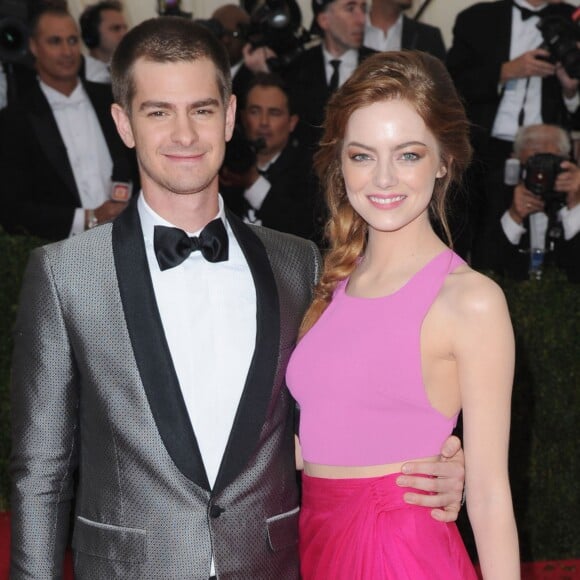 Emma Stone et son compagnon Andrew Garfield - Soirée du Met Ball / Costume Institute Gala 2014: "Charles James: Beyond Fashion" à New York, le 5 mai 2014.