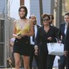 Kendall Jenner et sa mère Kris Jenner quittent les studios de l'émission 'Jimmy Kimmel Live' à Los Angeles, le 24 août 2016.