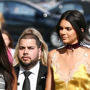 Kendall Jenner arrive aux studios de l'émission 'Jimmy Kimmel Live' à Los Angeles, le 24 août 2016.