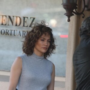 Jennifer Lopez et Ray Liotta sur le tournage de la série "Shades of Blue" à Brooklyn, le 23 août 2016.
