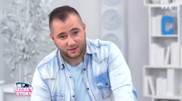 Damien dans Secret Story 10, le 26 août 2016.