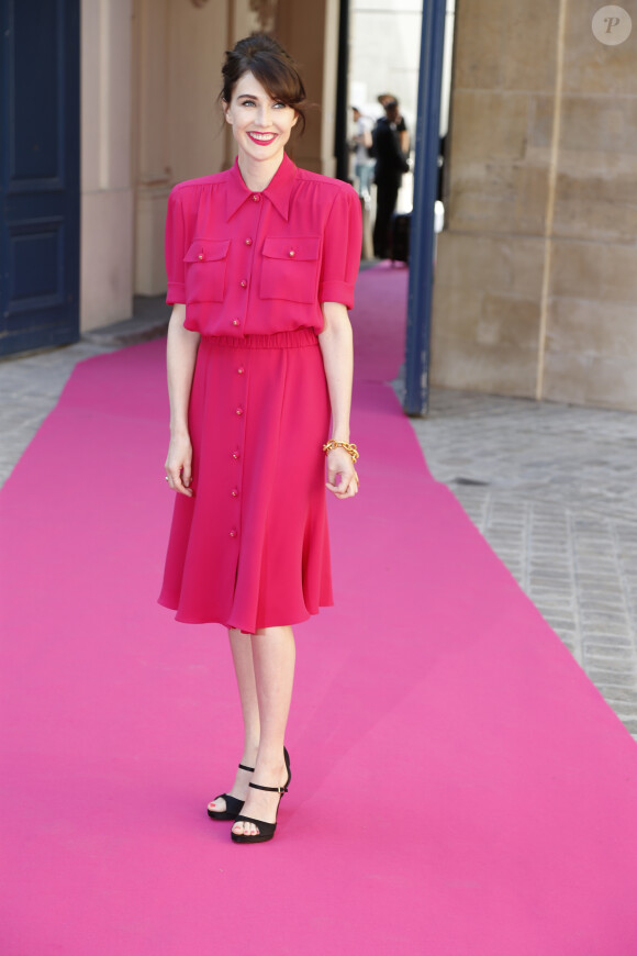 Carice Van Houten - People au défilé de mode "Schiaparelli", collection Haute-Couture automne-hiver 2015/2016 à l'hôtel d'Evreux à Paris, le 6 juillet 2015.
