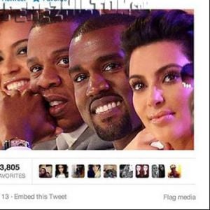 Le tweet de Kanye West, où le rappeur apparaissait au côté de sa femme Kim Kardashian et de Jay Z et Beyoncé, datait de 2013 et avait été supprimé quelques mois plus tard. A l'époque, cela avait relancé les rumeurs de tension entre les deux célèbres couples.
